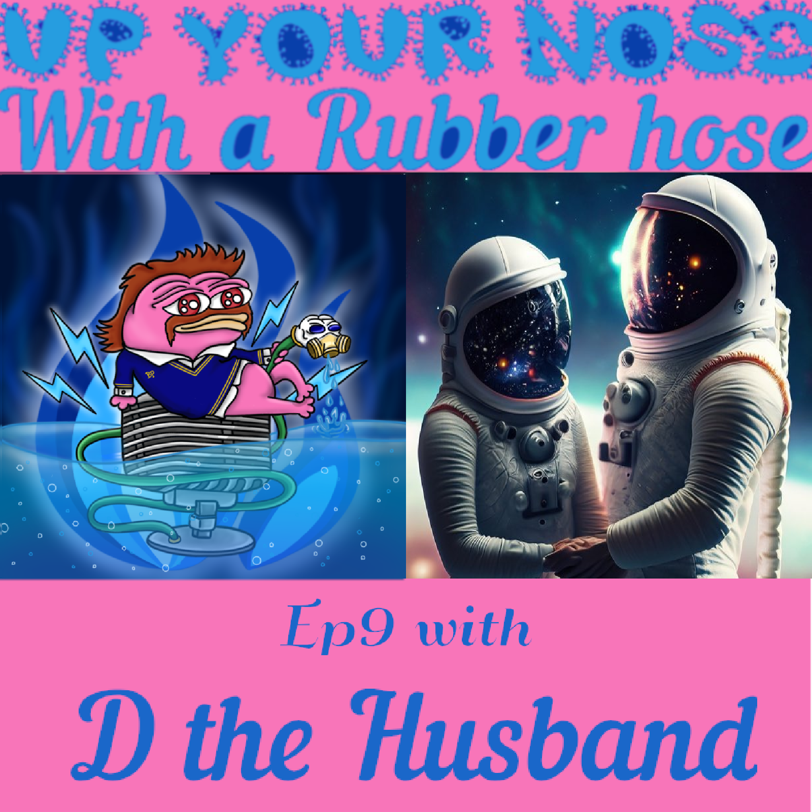 Title card for ep9 with D the Husband